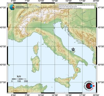 Comuni coperti dal Servizio Info-Terremoti