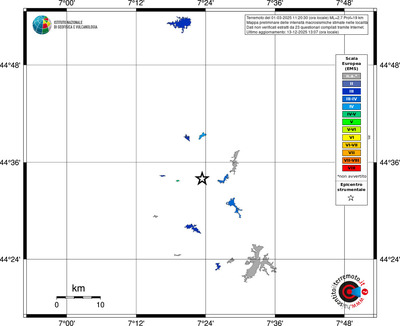 Mappa EMS - territori località