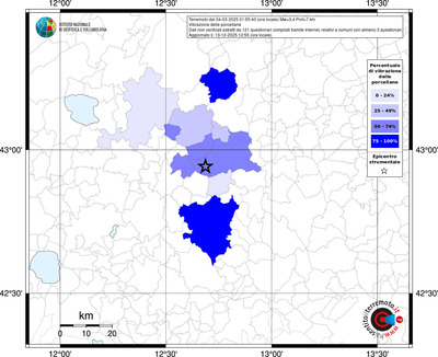 Mappa territorio comunale con almeno 3 questionari