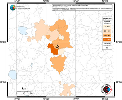 Mappa territorio comunale con almeno 3 questionari