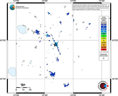 Mappa EMS - territori località