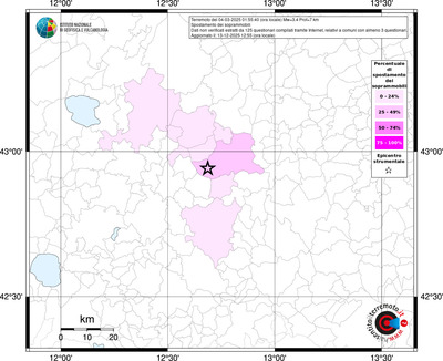 Mappa territorio comunale con almeno 3 questionari