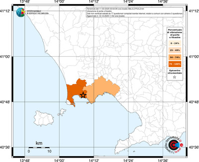 Mappa territorio comunale con almeno 3 questionari