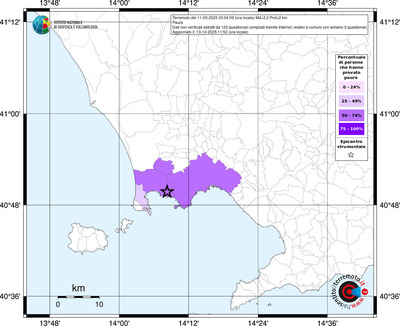Mappa territorio comunale con almeno 3 questionari