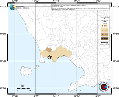 Mappa territorio comunale con almeno 3 questionari