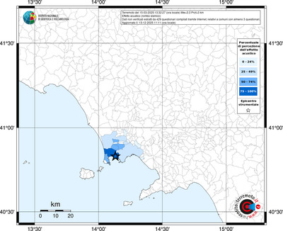 Mappa territorio comunale con almeno 3 questionari