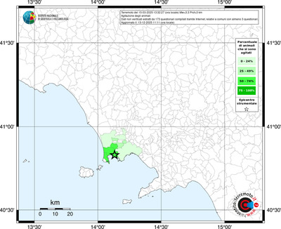 Mappa territorio comunale con almeno 3 questionari