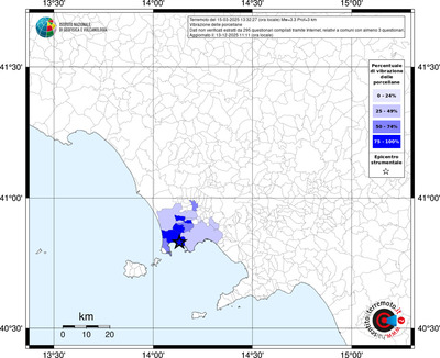 Mappa territorio comunale con almeno 3 questionari
