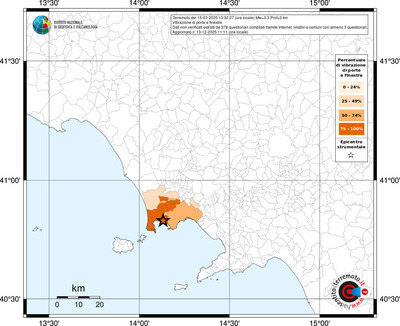 Mappa territorio comunale con almeno 3 questionari