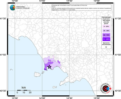 Mappa territorio comunale con almeno 3 questionari