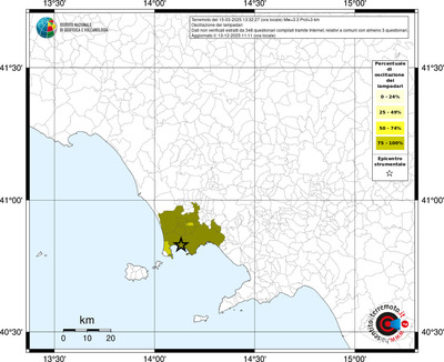 Mappa territorio comunale con almeno 3 questionari