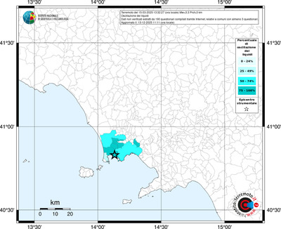 Mappa territorio comunale con almeno 3 questionari
