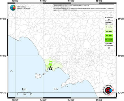 Mappa territorio comunale con almeno 3 questionari