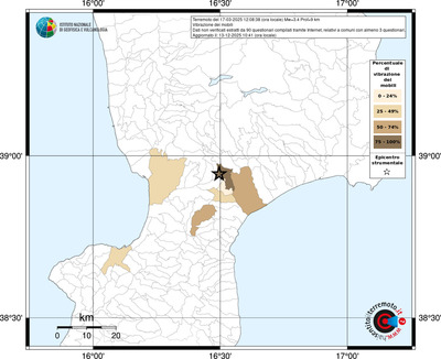 Mappa territorio comunale con almeno 3 questionari