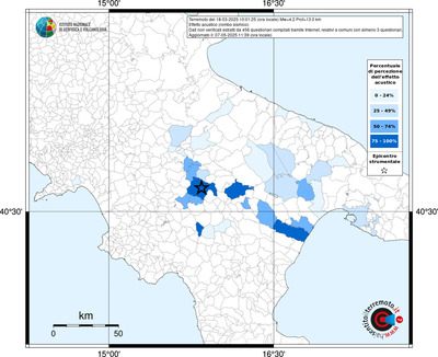 Mappa territorio comunale con almeno 3 questionari
