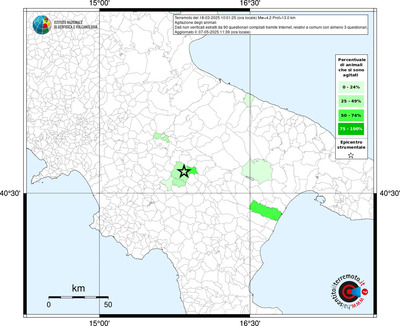 Mappa territorio comunale con almeno 3 questionari