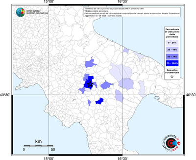 Mappa territorio comunale con almeno 3 questionari