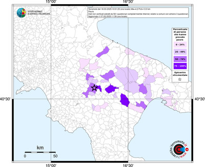 Mappa territorio comunale con almeno 3 questionari