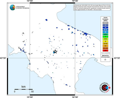 Mappa EMS - territori delle località