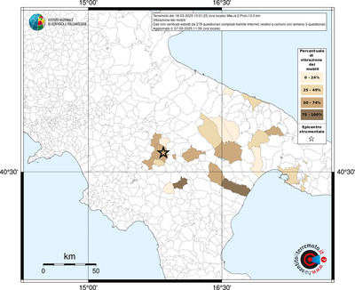 Mappa territorio comunale con almeno 3 questionari