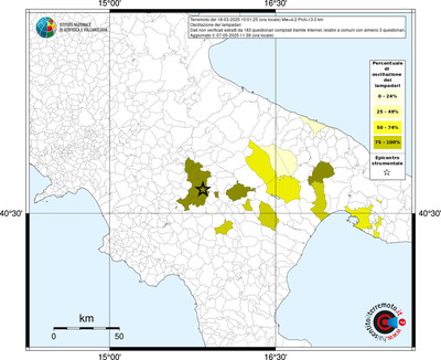 Mappa territorio comunale con almeno 3 questionari