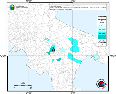 Mappa territorio comunale con almeno 3 questionari