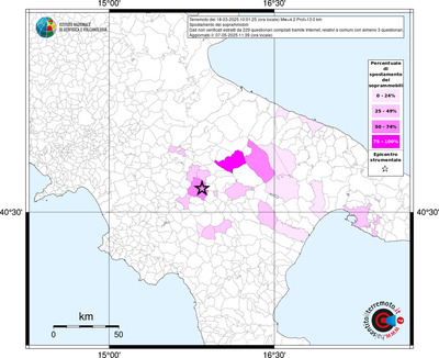 Mappa territorio comunale con almeno 3 questionari