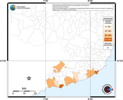 Mappa territorio comunale con almeno 3 questionari