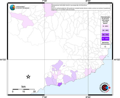 Mappa territorio comunale con almeno 3 questionari