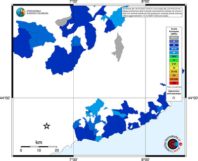 Mappa EMS - territori comuni