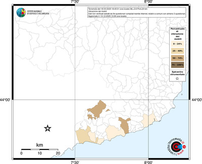 Mappa territorio comunale con almeno 3 questionari