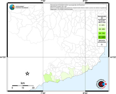 Mappa territorio comunale con almeno 3 questionari