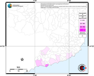Mappa territorio comunale con almeno 3 questionari