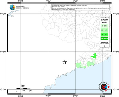 Mappa territorio comunale con almeno 3 questionari
