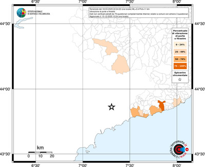 Mappa territorio comunale con almeno 3 questionari