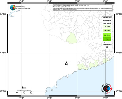 Mappa territorio comunale con almeno 3 questionari