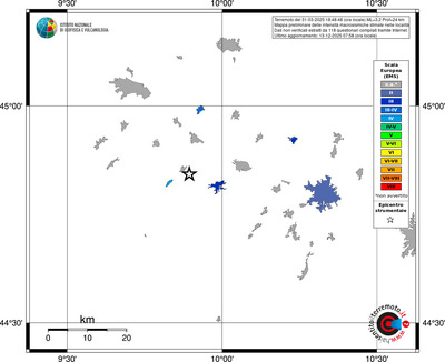 Mappa EMS - territori località