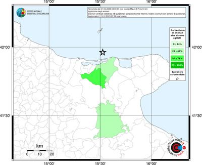 Mappa territorio comunale con almeno 3 questionari