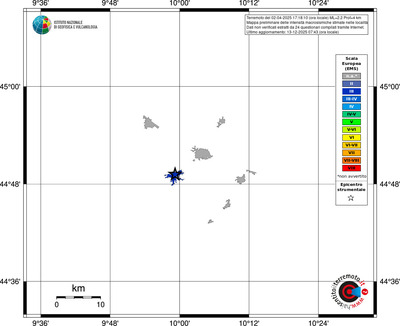 Mappa EMS - territori località