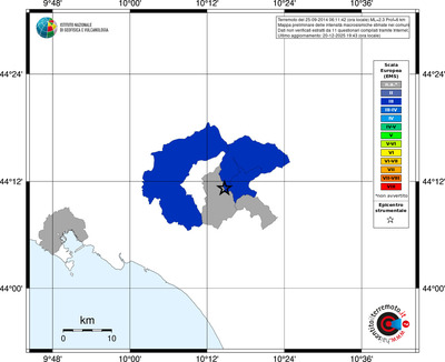 Mappa EMS - territori comuni
