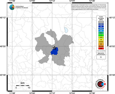Mappa EMS - territori comunali