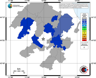 Mappa EMS - territori comuni