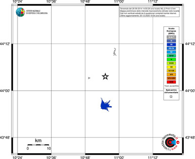 Mappa EMS - territori località
