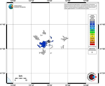 Mappa EMS - territori località