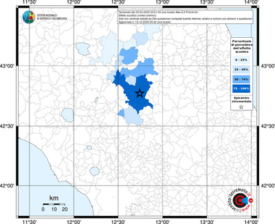 Mappa territorio comunale con almeno 3 questionari