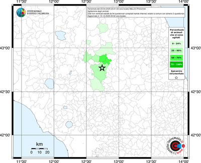 Mappa territorio comunale con almeno 3 questionari