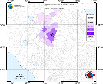 Mappa territorio comunale con almeno 3 questionari