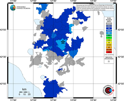 Mappa EMS - territori comuni