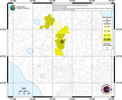 Mappa territorio comunale con almeno 3 questionari