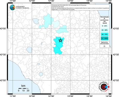 Mappa territorio comunale con almeno 3 questionari